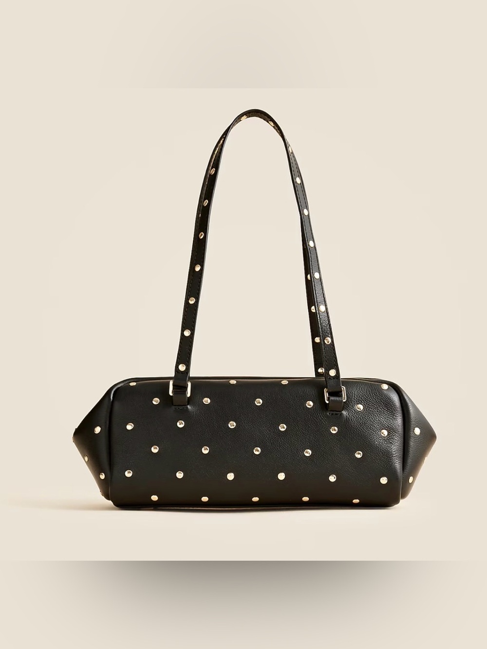J. Crew Studded Black Leather Bag